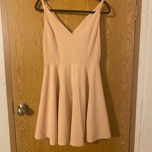 Love Tree Peach V-Neck Mini Dress